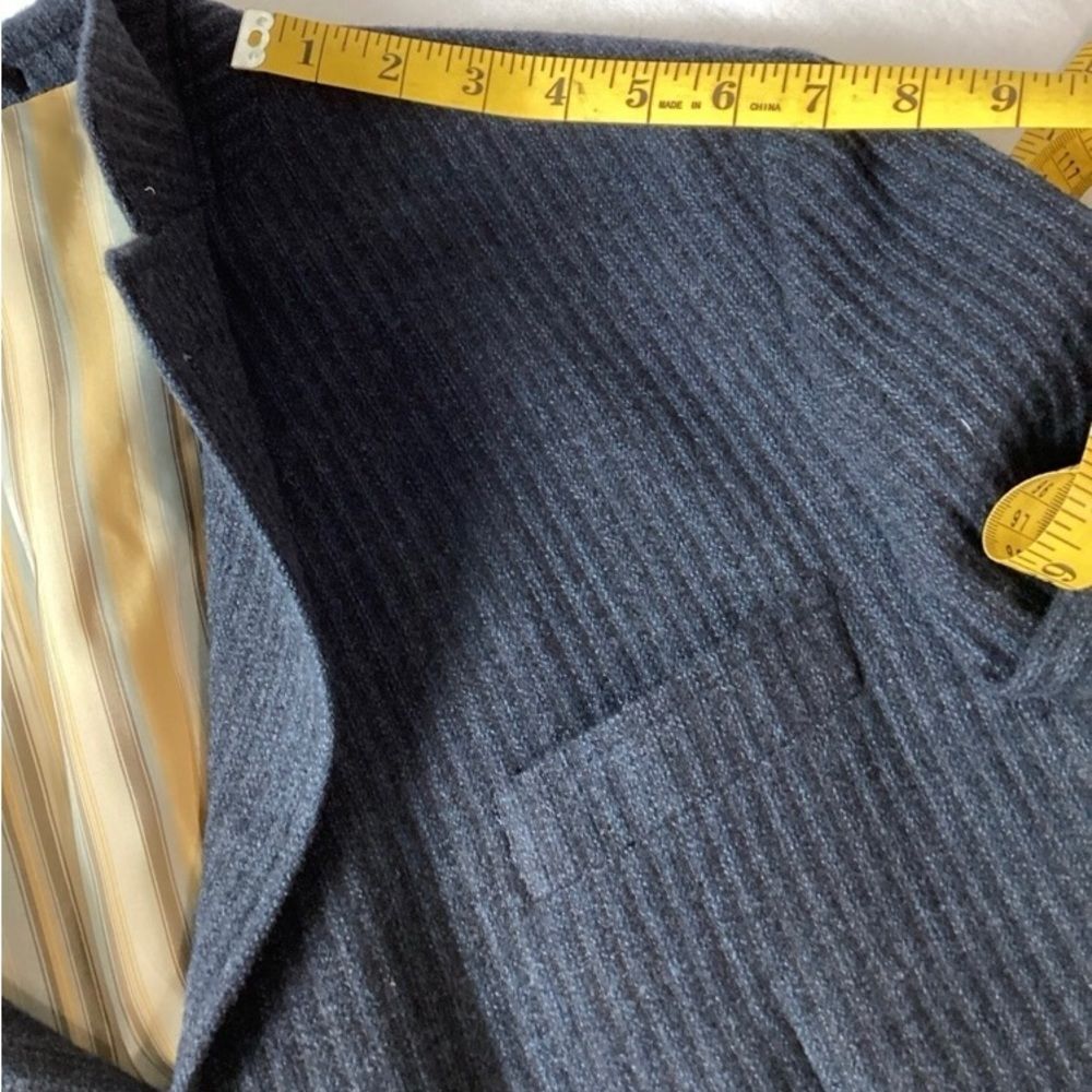 Kroon Sports Coat Jacket Men’s Color Blue Size 40R Black Stripes Three button - Picture 9 of 12